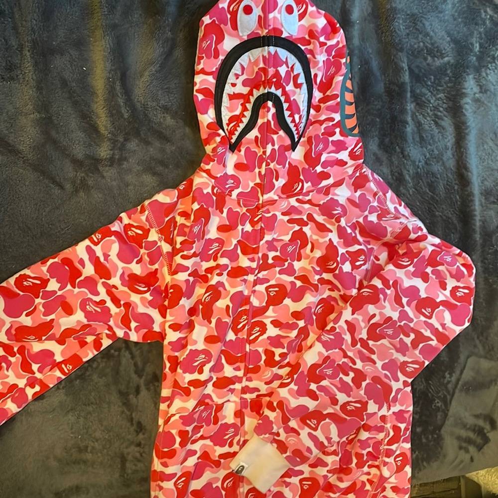 Pink bape ABC shark full zip up